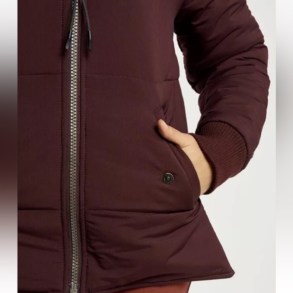 NORDEN PROJECT reversible puffer jacket burgundy black sustainable recycled - Picture 7 of 16